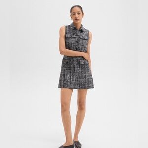 Theory - Military Mini Dress in Mélange Tweed